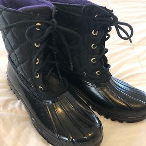 Great condition Black Sperry Duck boots Rain boots